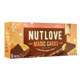 Nutlove Magic Cards (čokolada-naranča) - 104 g