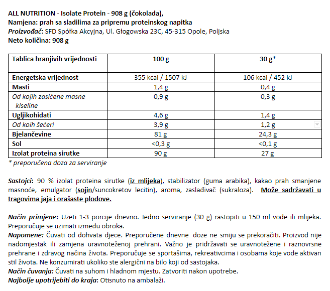 Isolate Protein - 2 kg