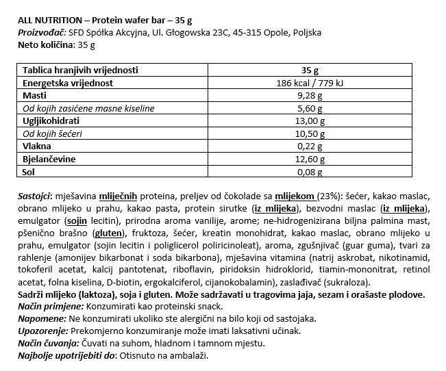 Protein Wafer Bar - 35 g