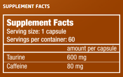 Caffeine + Taurine - 60 kapsula