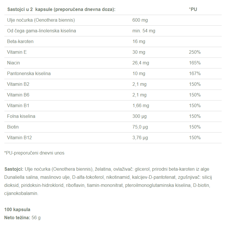 Karoten - 100 kapsula