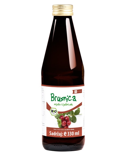 Bio sok Brusnica - 330 ml