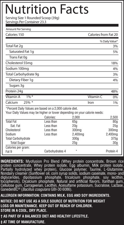 MyoFusion Probiotic Series - 2,3 kg