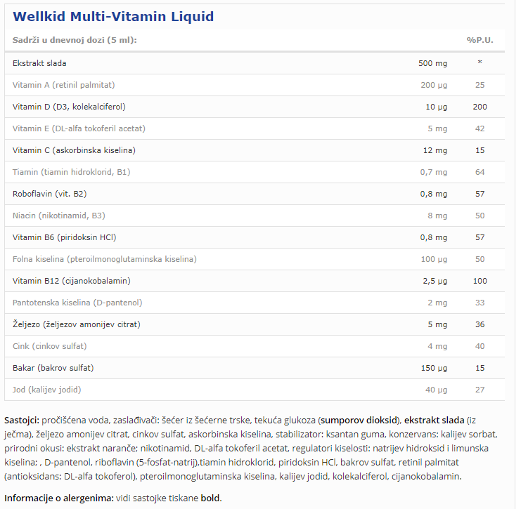 Wellkid Multi-Vitamin Liquid - 150 ml