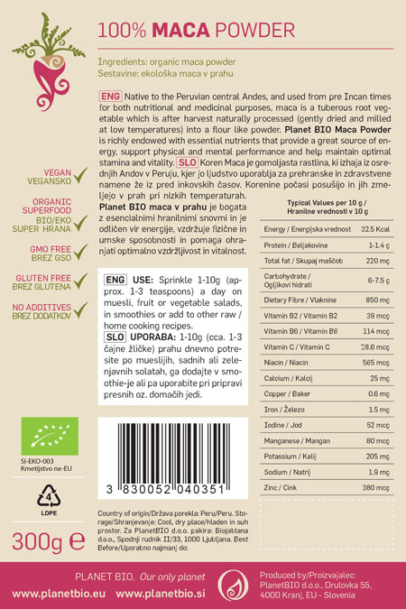 Bio Maca u prahu - 300 g